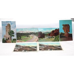 VTG Topographical Postcards Colorado Lot of 6 (2 with Washington 1 cent stamps)